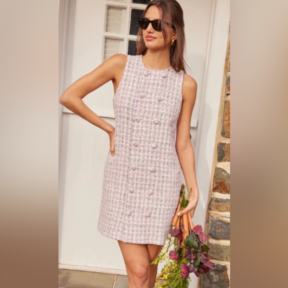 Pomander Place Peony Tweed Bianca Dress